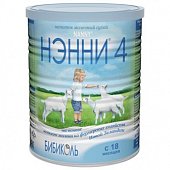 Купить нэнни 4 смесь на основе натурального козьего молока с пребиотиками с 18 месяцев, 400г в Бору