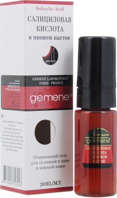 Купить gemene (дженеме) гель косметический для лица салициловая кислота в ивовом настое, 20мл в Бору