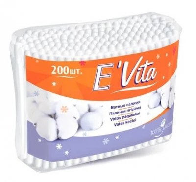 Купить bella cotton (белла коттон) ватные палочки е-вита пакет, 200 шт в Бору