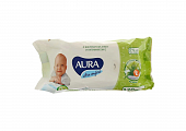 Купить aura (аура) салфетки влажные детские ультра комфорт алоэ и витаминин е 100 шт в Бору