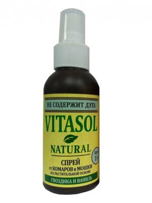 Купить vitasol (витасол) спрей для защиты от комаров и мошек гвоздика и ваниль, 100 мл в Бору