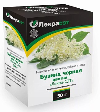 Бузина черная цветки, 50г БАД