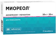 Купить миореол, таблетки, покрытые пленочной оболочкой 10 мг+20 мг, 28 шт в Бору