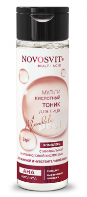 Купить novosvit (новосвит) тоник мультикислотный с миндальной и олеаноловой кислотами, 200мл в Бору