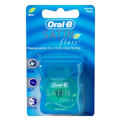Купить oral-b (орал-би) зубная нить сатин флосс мятная, 25м в Бору