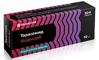 Купить торасемид-медисорб, таблетки 10мг 30 шт в Бору