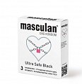 Masculan (Маскулан) Презервативы утолщенные черного цвета Black Ultra Safe 3шт
