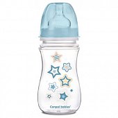 Купить canpol (канпол) бутылочка пластиковая easystart newborn антиколиковая с широким горлом с 3 месяцев, 240 мл голубая в Бору