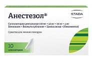 Купить анестезол, суппозитории ректальные 100мг+40мг+20мг+4мг, 10 шт в Бору