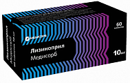 Купить лизиноприл медисорб, таблетки 10 мг, 60 шт в Бору