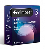 Купить feelmore (филлморе) презервативы с точками и ребрами 3 в1, 3шт  в Бору