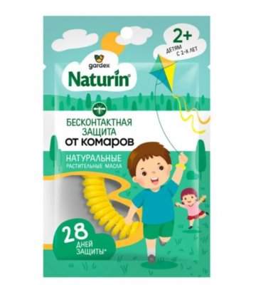 Купить gardex naturin (гардекс) браслет репеллентный от комаров, для взрослых и детей с 2 лет, 1 шт. в Бору