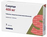 Купить скертцо, таблетки покрытые пленочной оболочкой 400мг 7шт в Бору