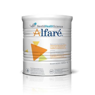Купить alfare (алфаре) лечебная смесь при аллергии к белкам коровьего молока у детей с рождения, 400г в Бору
