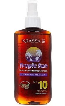 Krassa Tropic Sun (Красса) масло-активатор загара SPF10 150мл