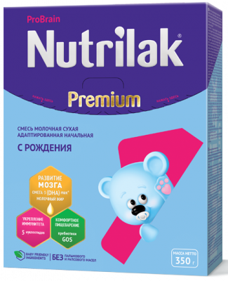 Купить нутрилак премиум 1 (nutrilak premium 1) молочная смесь с рождения, 350г в Бору