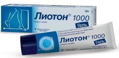 Купить лиотон 1000, гель для наружного применения 1000ме/г, 30г в Бору