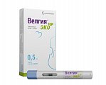 Купить велгия эко, раствор для подкожного введения 0,5 мг/доза 0,5мл шприц в автоинжекторе 4шт в Бору