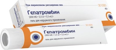 Купить гепатромбин, гель для наружного применения (300ме+2,5мг+2,5мг)/г, 40г в Бору