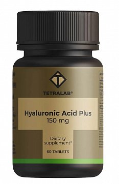 Tetralab (Тетралаб), Гиалуроновая кислота 150 мг Плюс таблетки, покрытые оболочкой массой 824мг, 60 шт БАД