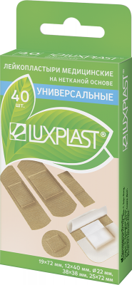 Купить luxplast (люкспласт) пластырь неткевая основа универсальный набор, 40 шт в Бору