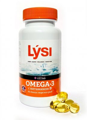 Купить lysi (лиси) омега-3+витамин д, капсулы 120 шт бад в Бору