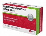 Купить пентоксифиллин велфарм, таблетки покрытые кишечнорастворимой оболочкой 100 мг, 60 шт в Бору
