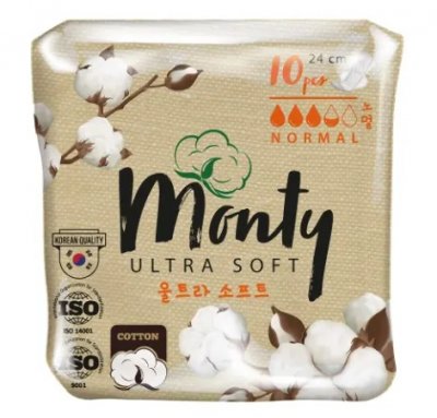 Купить monty (монти) ultra soft прокладки нормал плюс, 10 шт в Бору