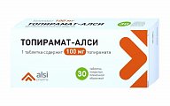 Купить топирамат-алси, таблетки покрытые пленочной оболочкой 100мг, 50 шт в Бору