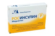 Купить росинсулин р медсинтез, раствор для инъекций 100 ме/мл, флаконы 3мл, 5шт в Бору