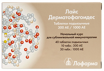 Лайс дерматофагоидес, таблетки подъязычные 300АЕ 10 шт + 1000АЕ 30 шт