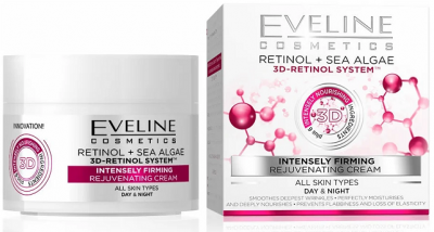 Купить eveline (эвелин) крем-интенсивный лифтинг омоложивающий ретинол и водоросли 50мл в Бору
