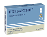 Купить норбактин, таблетки, покрытые пленочной оболочкой 400мг, 20 шт в Бору