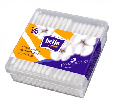 Купить bella cotton (белла) ватные палочки в квадратной упаковке 100 шт в Бору
