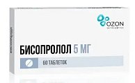 Купить бисопролол, таблетки, покрытые пленочной оболочкой 5мг, 60 шт в Бору