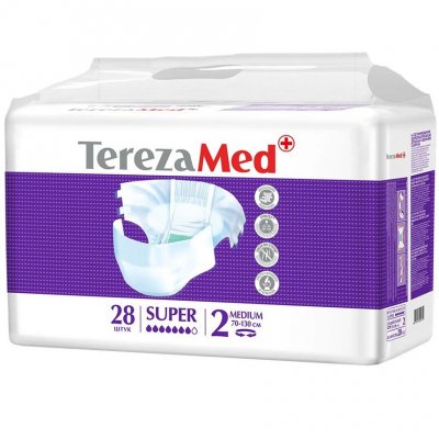Купить terezamed (терезамед), подгузники для взрослых super medium, размер 2 28 шт в Бору