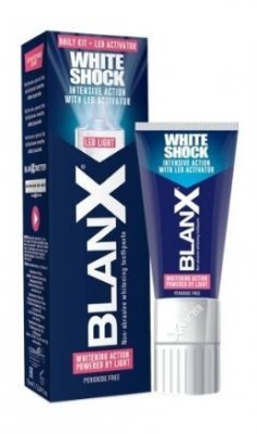 Купить бланкс (blanx) зубная паста white shock отбеливающая со светодиодной крышкой (активатор), 50мл в Бору