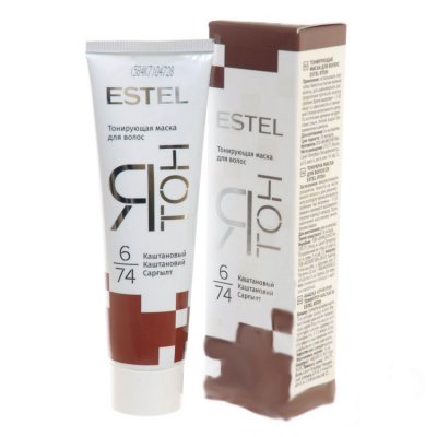 Купить estel (эстель) маска для волос тонирующая ятон 60мл тон 6/74 каштановый в Бору