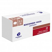 Купить моксонидин-канон, таблетки, покрытые пленочной оболочкой 0,3мг, 28 шт в Бору