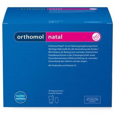 Купить orthomol natal (ортомол натал), двойное саше (капсулы+порошок) 30 шт бад в Бору