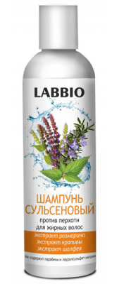 Купить labbio (лаббио) шампунь сульсеновый против перхоти для жирных волос, 250мл в Бору