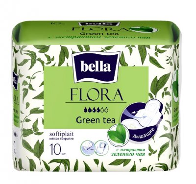 Купить bella (белла) прокладки flora с экстрактом зеленого чая 10 шт в Бору