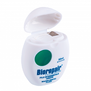 Биорепейр (Biorepair) зубная нить комплексная защита с воском, 50м