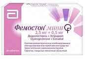 Купить фемостон мини, таблетки, покрытые пленочной оболочкой 2,5мг+0,5мг, 28 шт в Бору