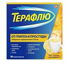 Купить терафлю от гриппа и простуды, порошок для приготовления раствора для приема внутрь, лимонный, пакетики 22,1г, 10 шт в Бору