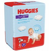 Купить huggies (хаггис) подгузники-трусики для мальчиков 4 9-14кг 17шт в Бору