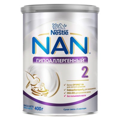 Купить nan optipro 2 (нан) гипоаллергенная молочная смесь с 6 месяцев, 400г в Бору