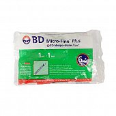 Купить шприц 1мл bd инcулиновый u-100 mикро-файн плюс 31g с иглой 0,25х6мм 10шт в Бору