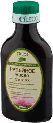 Купить oleos (олеос) масло репейное с экстрактом крапивы 100мл в Бору