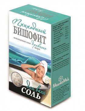 Бишофит природный, соль для ванн, 180г